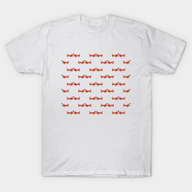 Poppy Dachshund Pattern T-Shirt by I Love Dachshunds